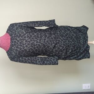 Louis Vuitton Green Leopard Print Ruched Silk Dress, 40